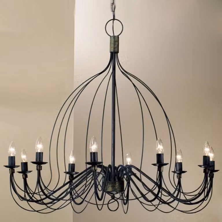 Kögl Lampadario a soffitto Filo, dimmerabile, Blu, Soggiorno / Sala da pranzo, Metallo, Antico, Lampadario
