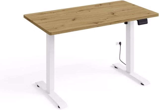 SCRIVANIA BIMOTION 1P BIANCO OPACO ROVERE ARTIGIANALE 120x65