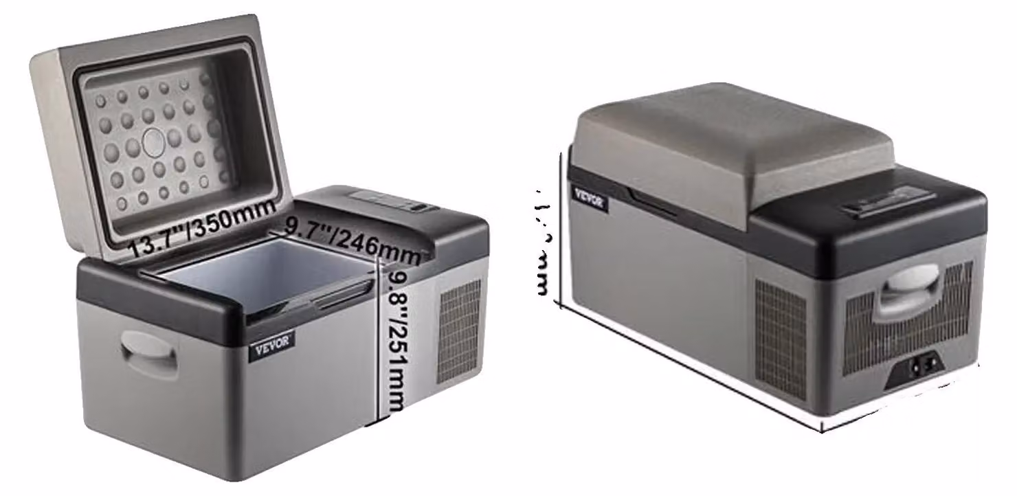 Compressore portatile per raffreddamento, capacità 40 litri, compatibile con 12/24V, modello da 20 litri