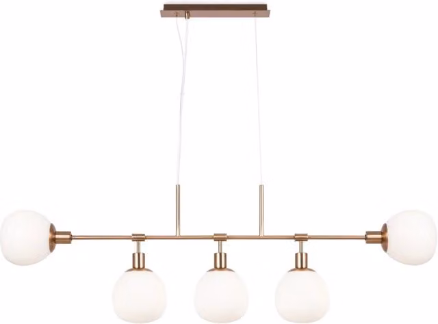 Maytoni Lampadario moderno Erich 5 luci E14 oro metallo vetro