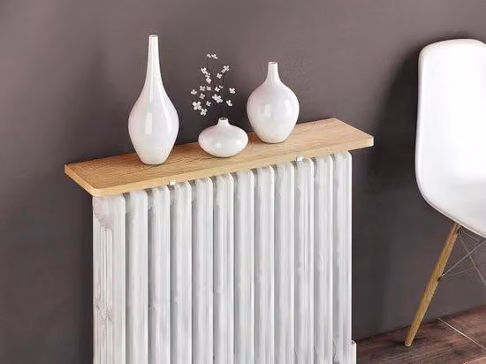 Copertura per termosifoni senza foratura - 120 x 12 cm - Resistente all'umidità e al calore