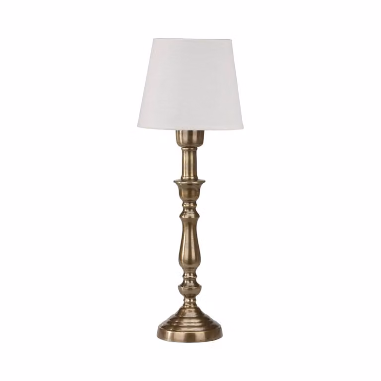 PR Home Lampada da tavolo Therese Mia, Bianco / Opale, Soggiorno / Sala da pranzo, Tessuto / Stoffa / Seta, Lampada da tavolo