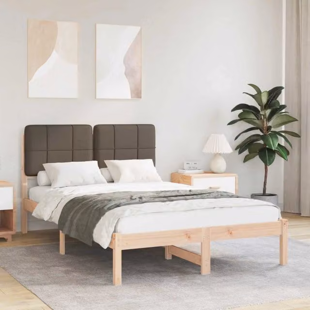 Letto con Testiera Rivestita-Struttura Letto con Testiera Talpa 120 x 200 cm Pino massello 381301