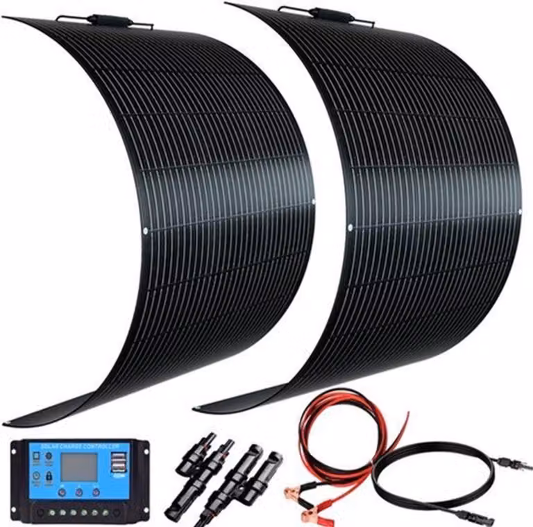 Pannello solare flessibile da 240 W - Leggero, 5 kg - Dimensioni 112x58 cm - Compatibile con sistemi a 12 V e 24 V