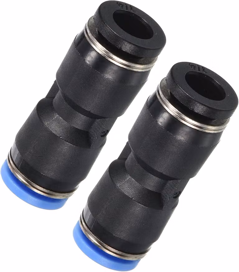 Raccordi 1/4" a 6mm - 10 pezzi - Push to Connect - Tubo pneumatico - Installazione rapida - Materiale durevole - Innesto rapido
