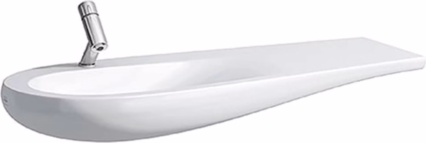 LAUFEN Alessi one Lavabo, encastré, sans trou pour robinet, sans trop-plein, tablette droite, 1200x500, H8149734001091, H8149734001091