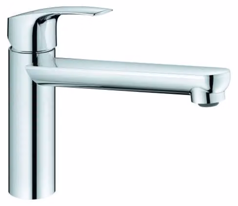 Grohe Eurosmart Mitigeur monocommandé pour évier, basse pression, hauteur moyenne, saillie 222mm, pivotant, 1012330000, 1012330000