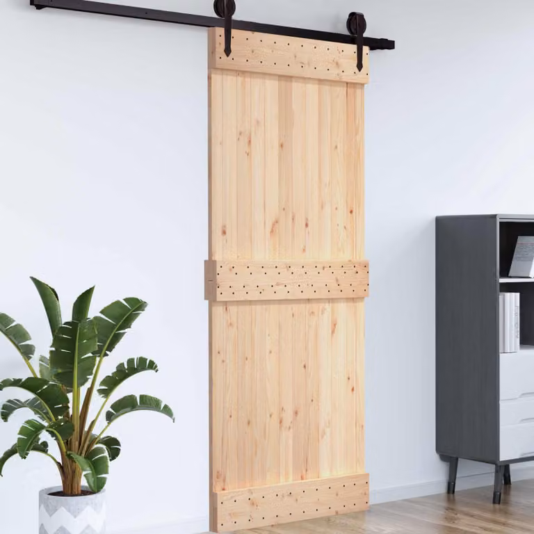Porta liscia vidaXL NARVIK in legno impiallacciato color marrone e beige L: 70 cm, H: 210 cm