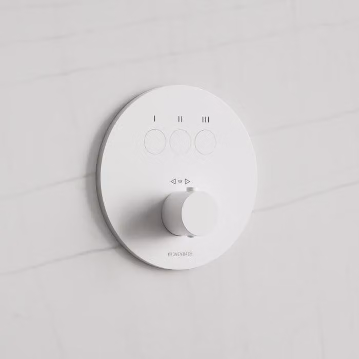Termostato intelligente a incasso Kronenbach, modello "Smart Push", per 3 circuiti, design rotondo