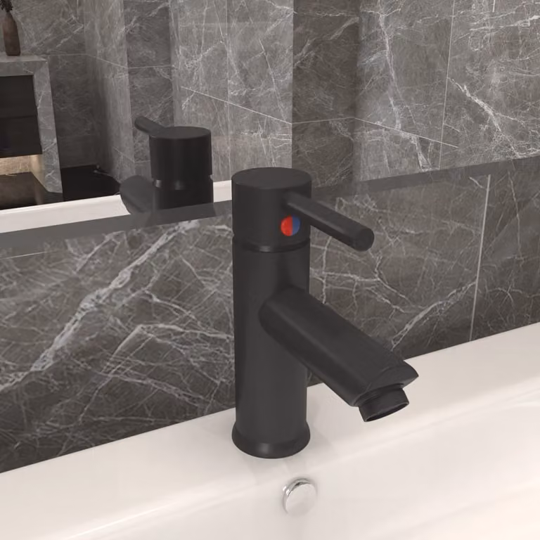 The Living Store Miscelatore per lavabo grigio 130x176 mm