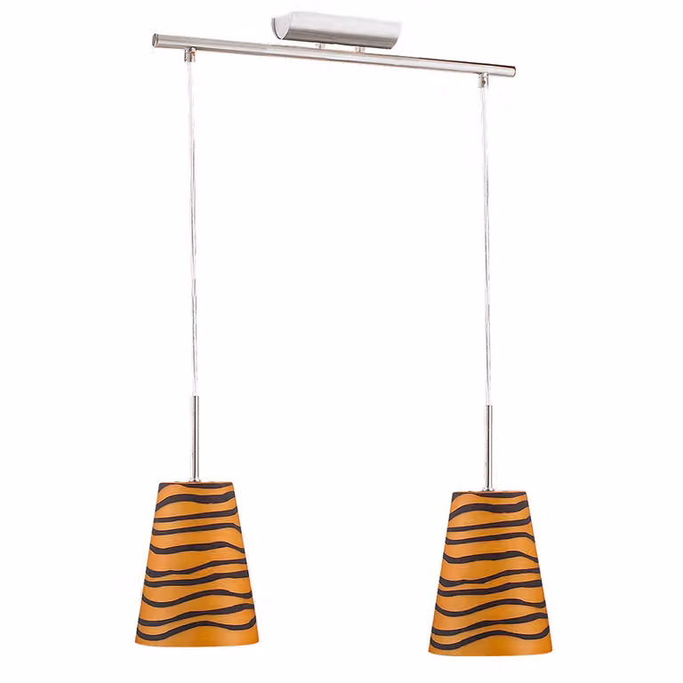 Lampada a sospensione FESSTINA 2xE27/40W, nichel satinato L: 400, H: 1020, dimmerabile