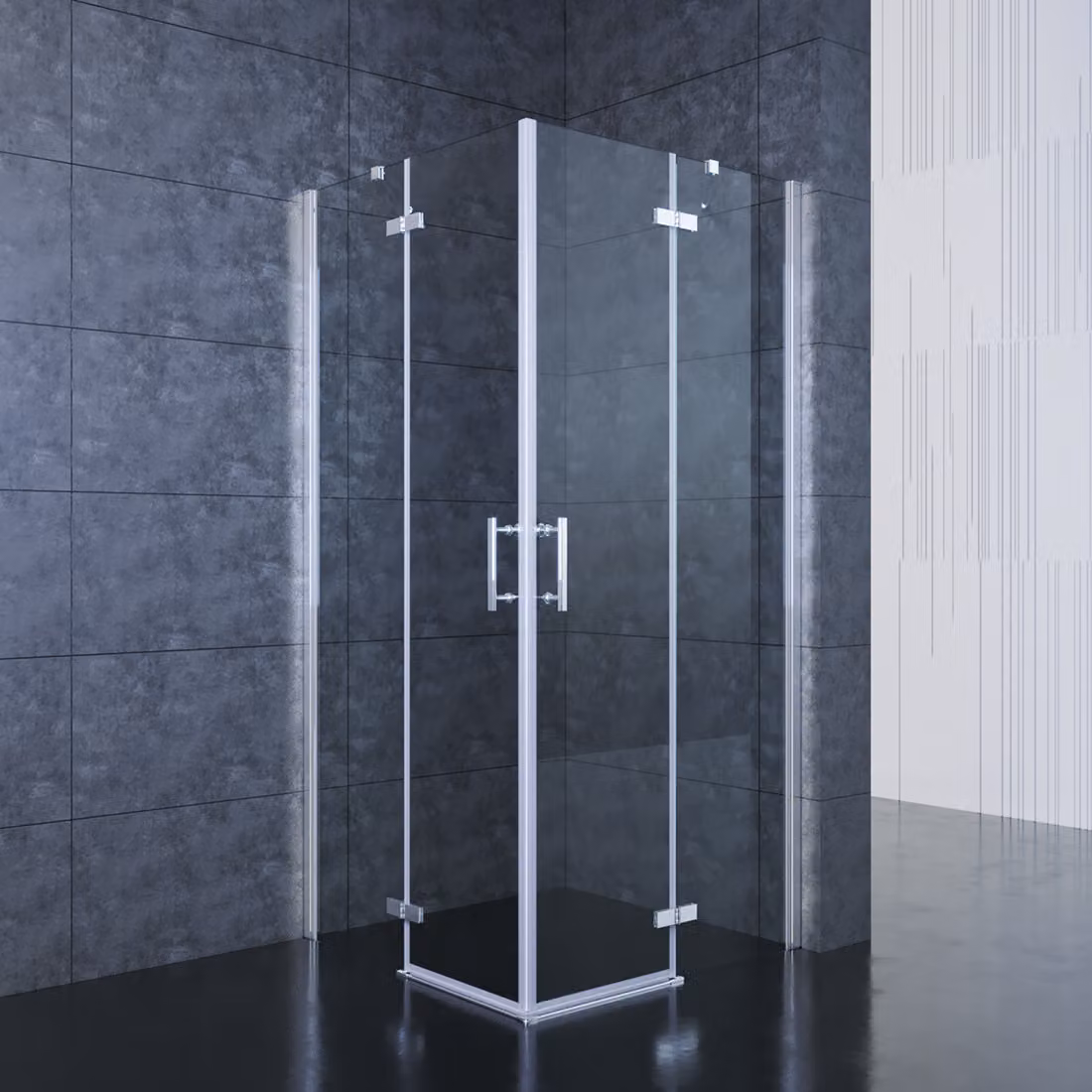 Cabina doccia porta a soffietto 100x80x195cm angolo ingresso bagno angolo doccia porta a battente porta a soffietto nano vetro porta a soffietto a battente