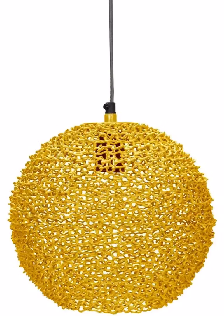 Kidsdepot lampada a sospensione "Scoop" in metallo giallo