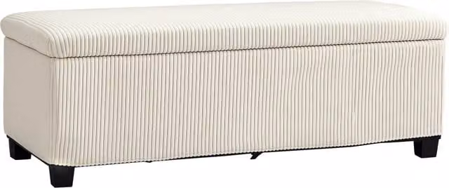 Divanetto Minimal con cassetti in corda e struttura in acciaio, beige, L: 220 cm, P: 42 cm, H: 42 cm