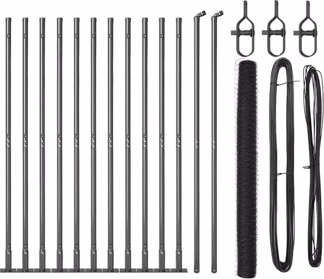 Pannello per recinzione rettangolare in cemento e acciaio con rivestimento in PVC, colore grigio, H: 160 cm, L: 3,2 cm, P: 12 cm
