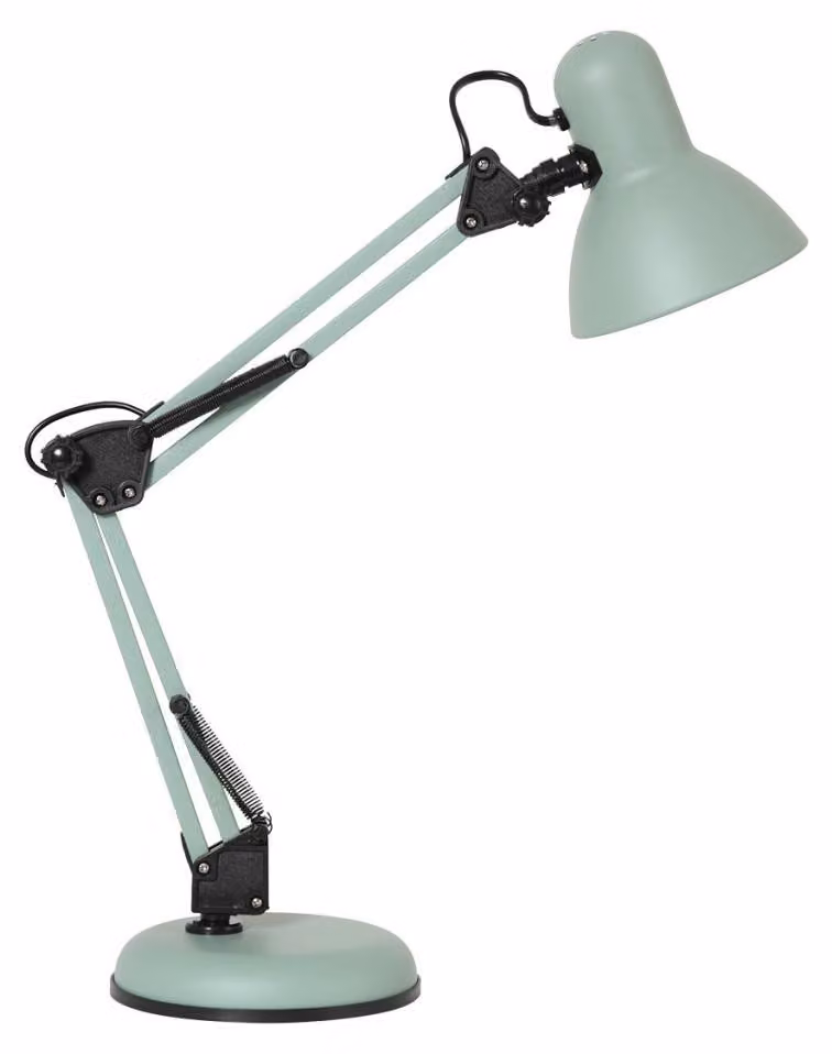 Lampada da tavolo - verde - Study - plastica metallo - Ø 15cm - E27 - 3456G - Mexlite