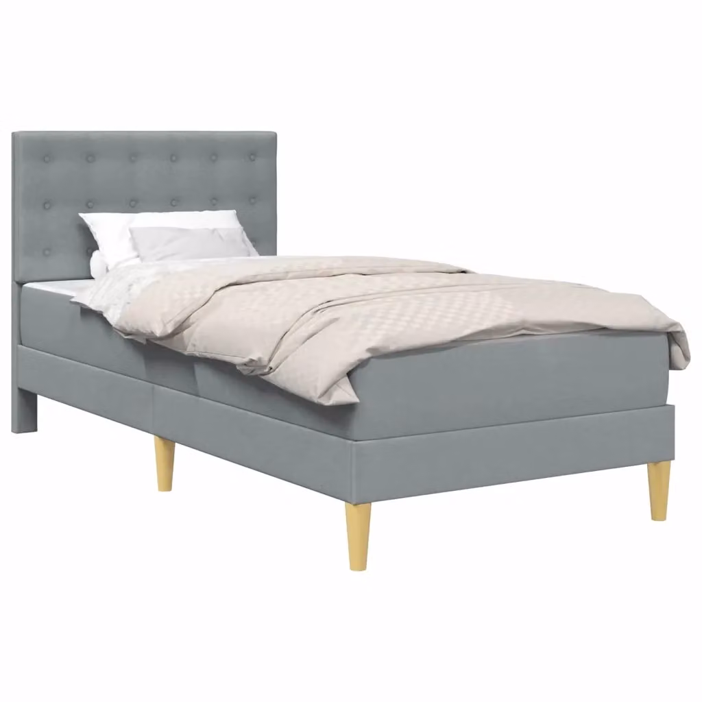 Letto con struttura imbottita vidaXL in tessuto grigio L: 80 cm, P: 200 cm, H: 84 cm – 2