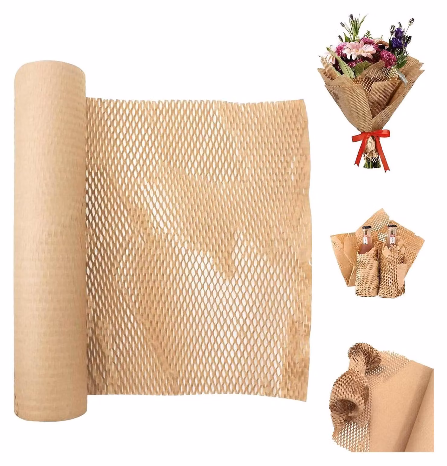 Carta alveolare marrone, 30 cm x 30 m, materiale di riempimento per traslochi e spedizioni