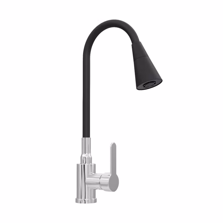 Rubinetto da cucina Rubinetto acqua Miscelatore da cucina Flessibile 2 tipi di getto Cromo 10903