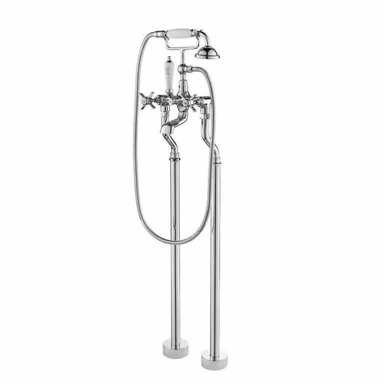 hILFORD argento cromo miscelatore per vasca freestanding Lauferi