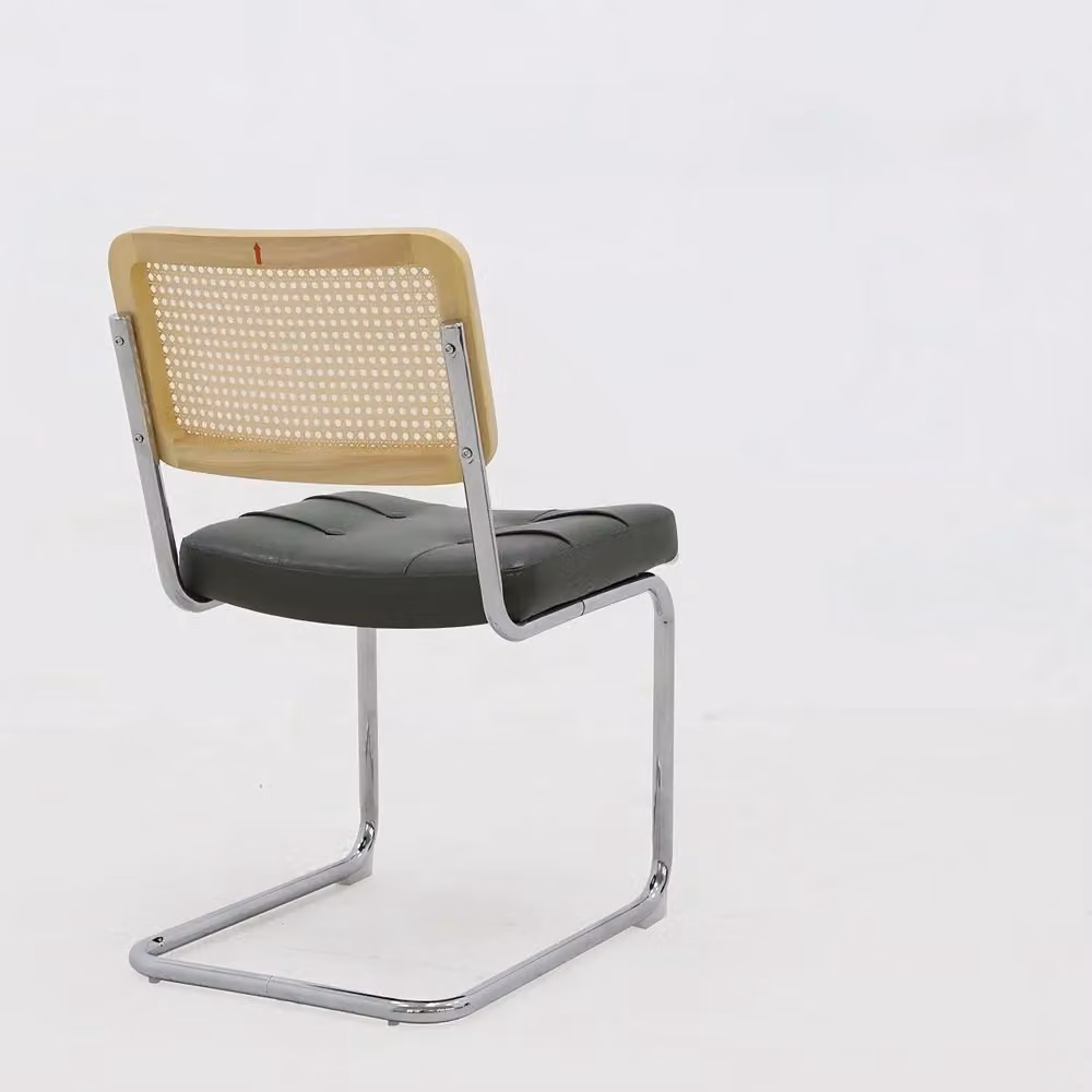 Set di 2 sedie da pranzo Minimal in ecopelle imbottita con gambe in metallo design moderno colore verde – 2