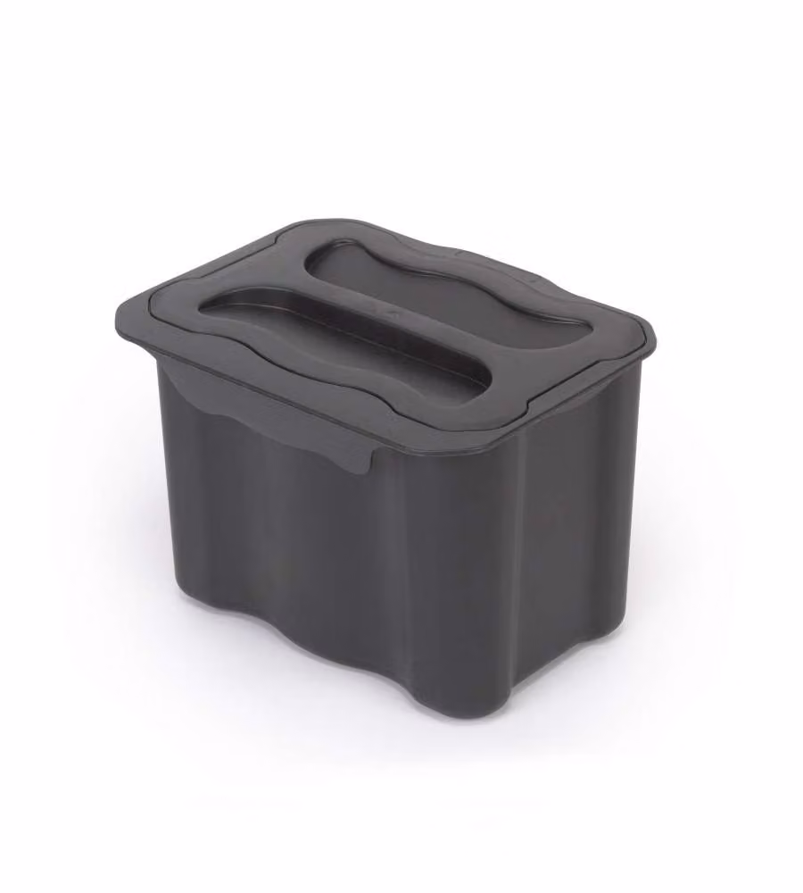 Pattumiera per differenziata Emuca Recycle da 5 L in plastica grigio antracite