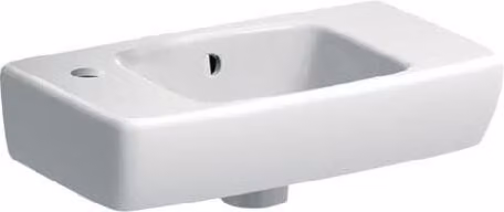 Geberit Selnova - Lavamano 450x250 mm, con 1 foro per rubinetto a sinistra, con troppopieno, bianco 500.319.01.5