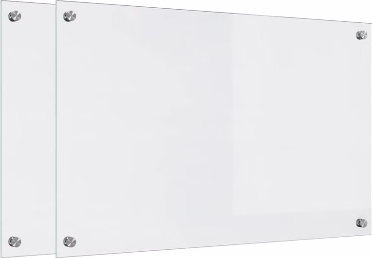 Schienale da cucina 2 pcs Trasparente 80 x 50 cm