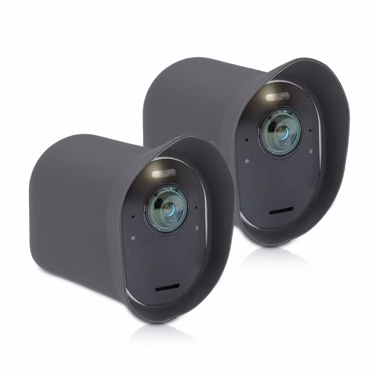 kwmobile 2x Custodia compatibile con Arlo Ultra / Arlo Pro 3 / Pro 4 - Custodia protettiva per telecamera di sicurezza in silicone - Grigio