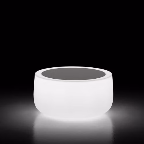 Tavolino rotondo Bold con/senza illuminazione da esterno in polietilene Plust Outdoor