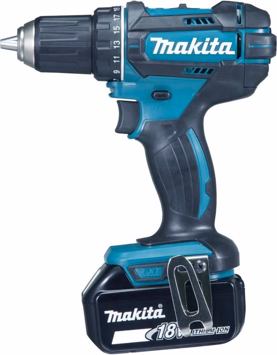 Makita DDF482RFEB - Trapano avvitatore a batteria - 13 mm - 62 N-m - 2 batterie - 18 V