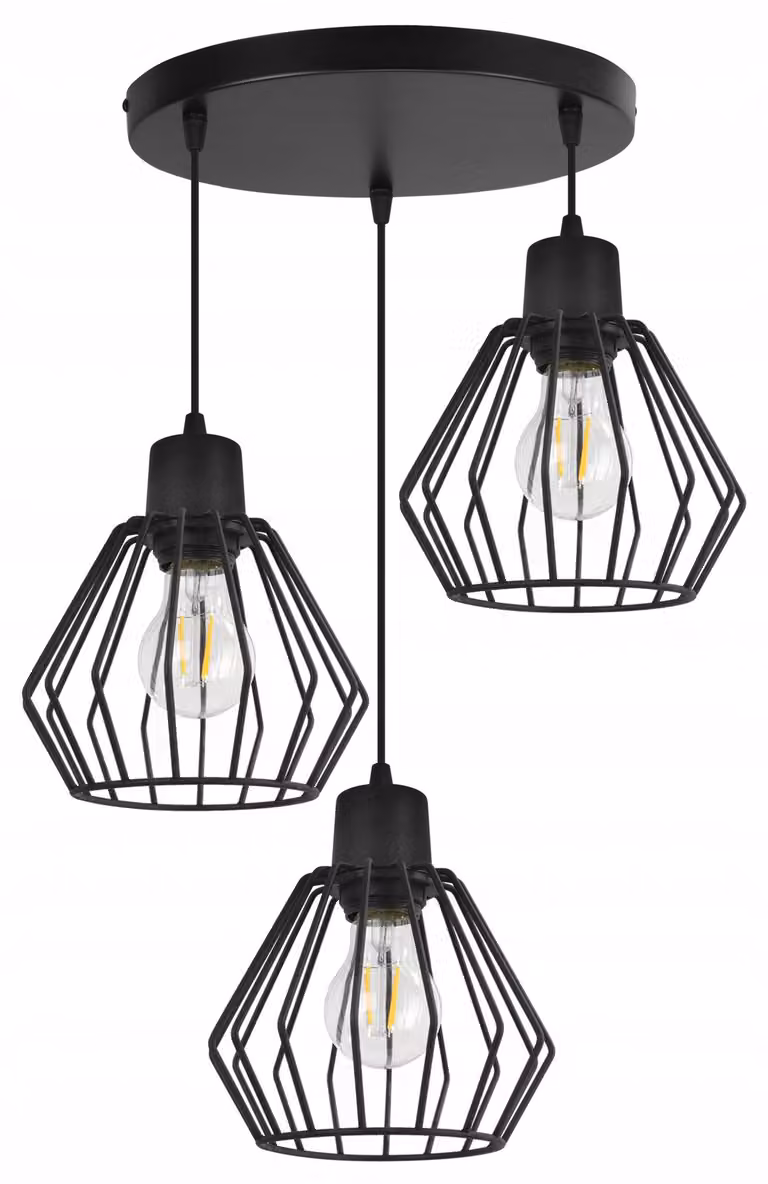 Lampada a sospensione, lampadario da soffitto, paralume in filo metallico, LED