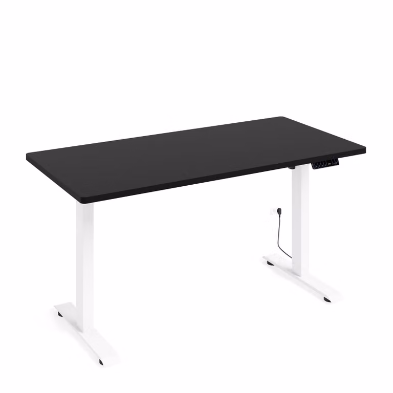Scrivania regolabile in altezza Elettrica BIMOTION 1S 140x70x3,2 cm BIANCO/NERO