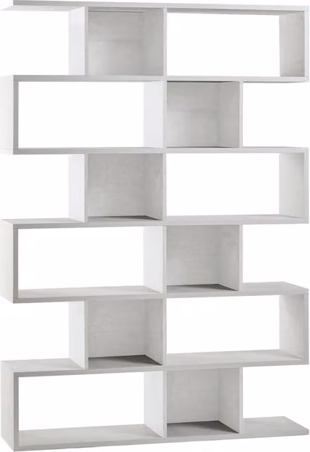 Libreria Modulare 6 Ripiani 150x215x38 cm Ossido Bianco