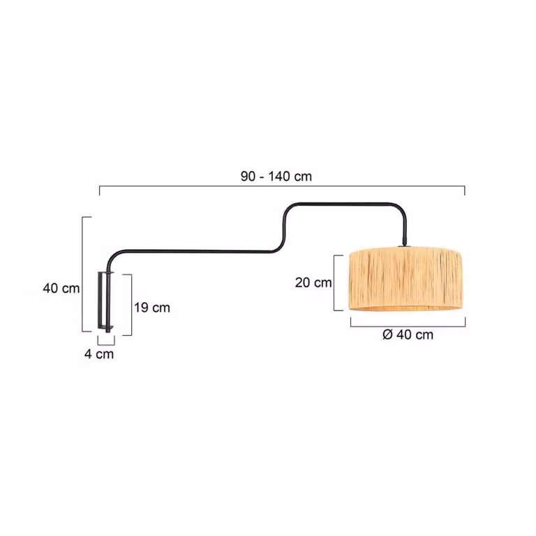 Steinhauer Applique da parete Bloeba, Nero, Soggiorno / Sala da pranzo, Metallo, Moderno, Applique