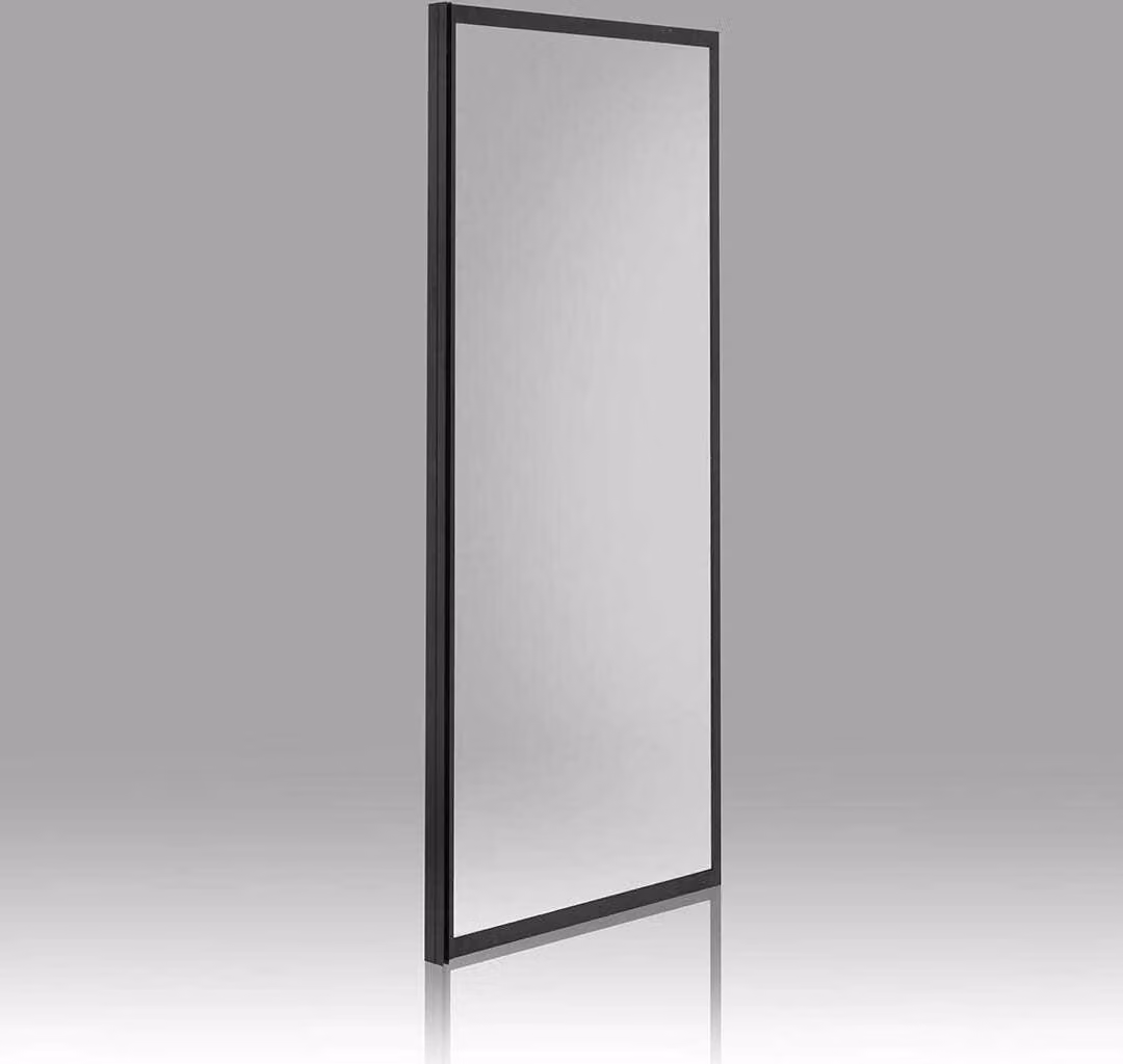 Parete fissa l: 80 cm h: 190 cm telaio nero opaco | City