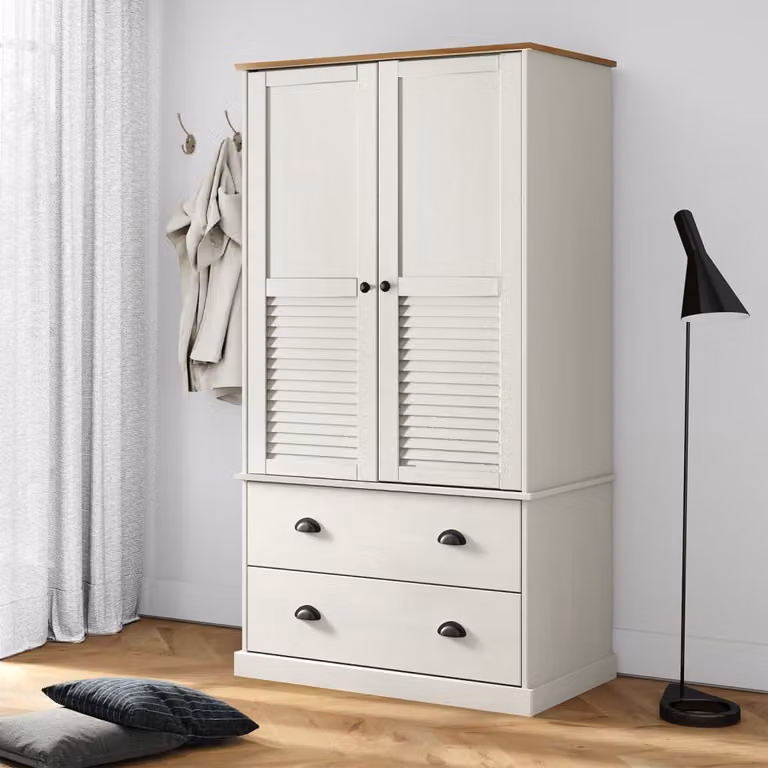 vidaXL Armadio VIGO Bianco 90x55x176 cm pino massiccio - Armadio - Armadi - Guardaroba - Armadio in legno