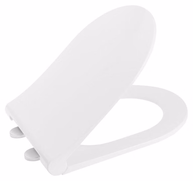 Sapho Slim - Sedile per WC, Soft Close, bianco/cromo 100787