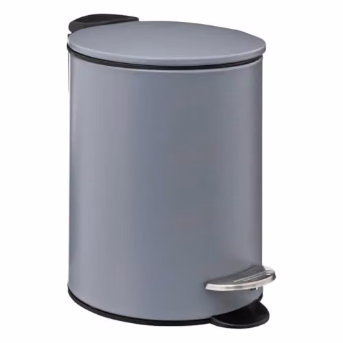 Five - Pattumiera da bagno in metallo, 3 l, colore: Grigio