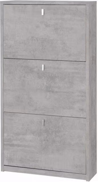 Scarpiera 3 Ante P18 Kit Cemento Sarmog, Colore Grigio, L: 63 cm, P: 18 cm, H: 117 cm
