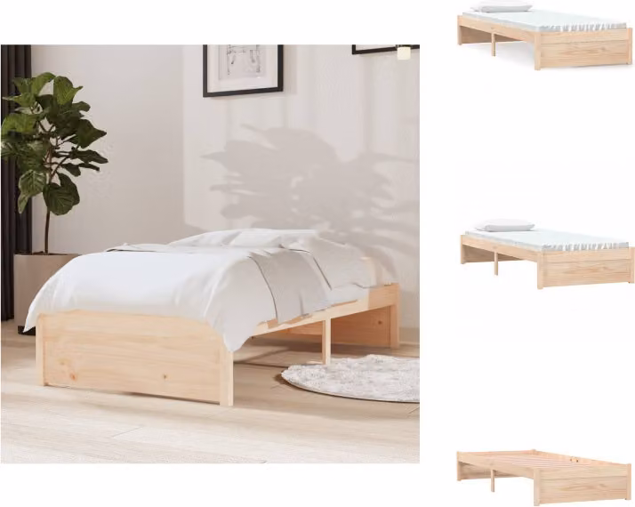 vidaXL Letto in legno massiccio 75x190 cm - Letti e reti