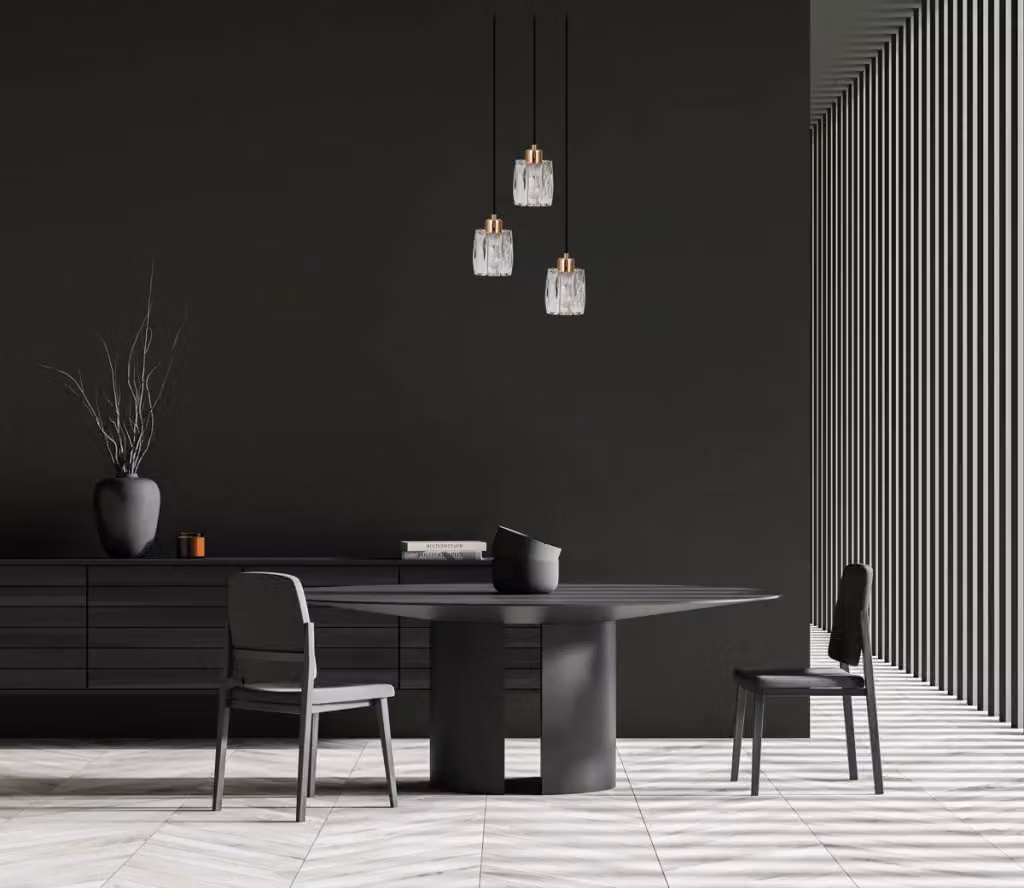 Lampadario a sospensione rotondo TORNO Italux in metallo e cristallo nero e oro con 3xE14 dimmabile – 2