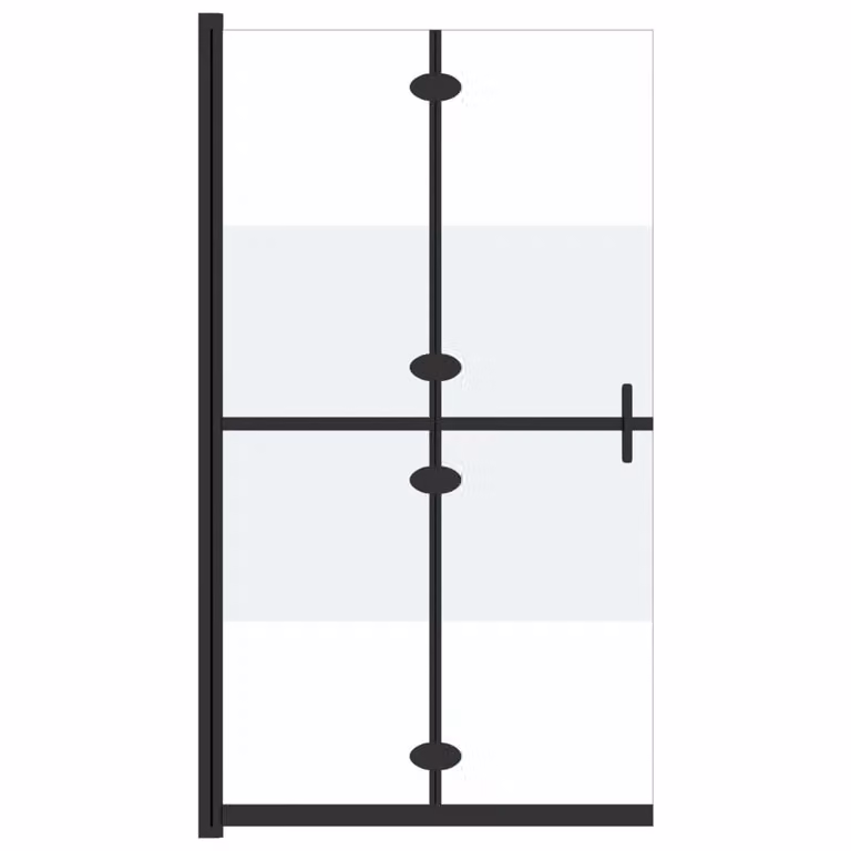 Parete per Doccia Walk-in Pieghevole in Vetro ESG 100x190 cm