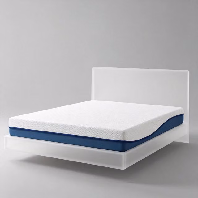 Materasso 140x190 cm per 2 persone, in memory foam al t¨¨ verde, con rivestimento sfoderabile e lavabile, rigidit¨¤ media.