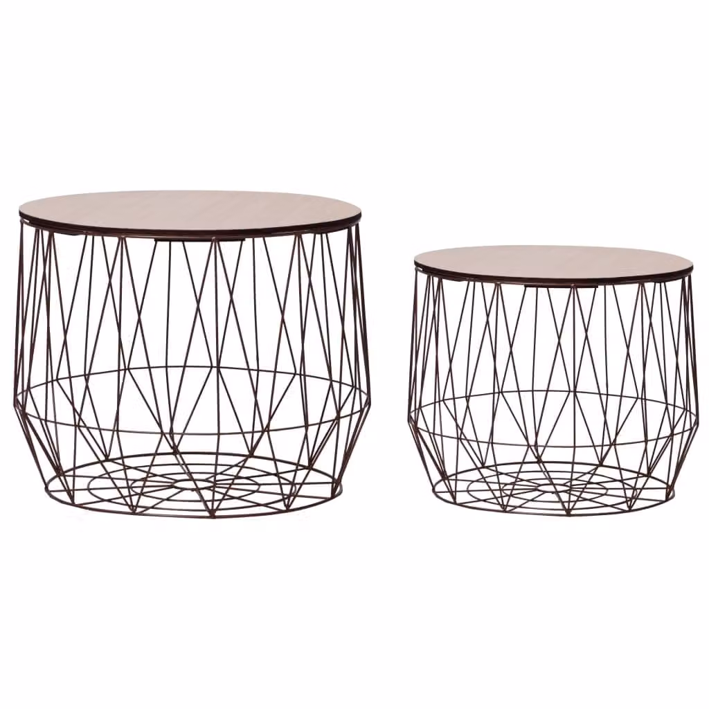 The Living Store Tavolini 2 pezzi. Color rame