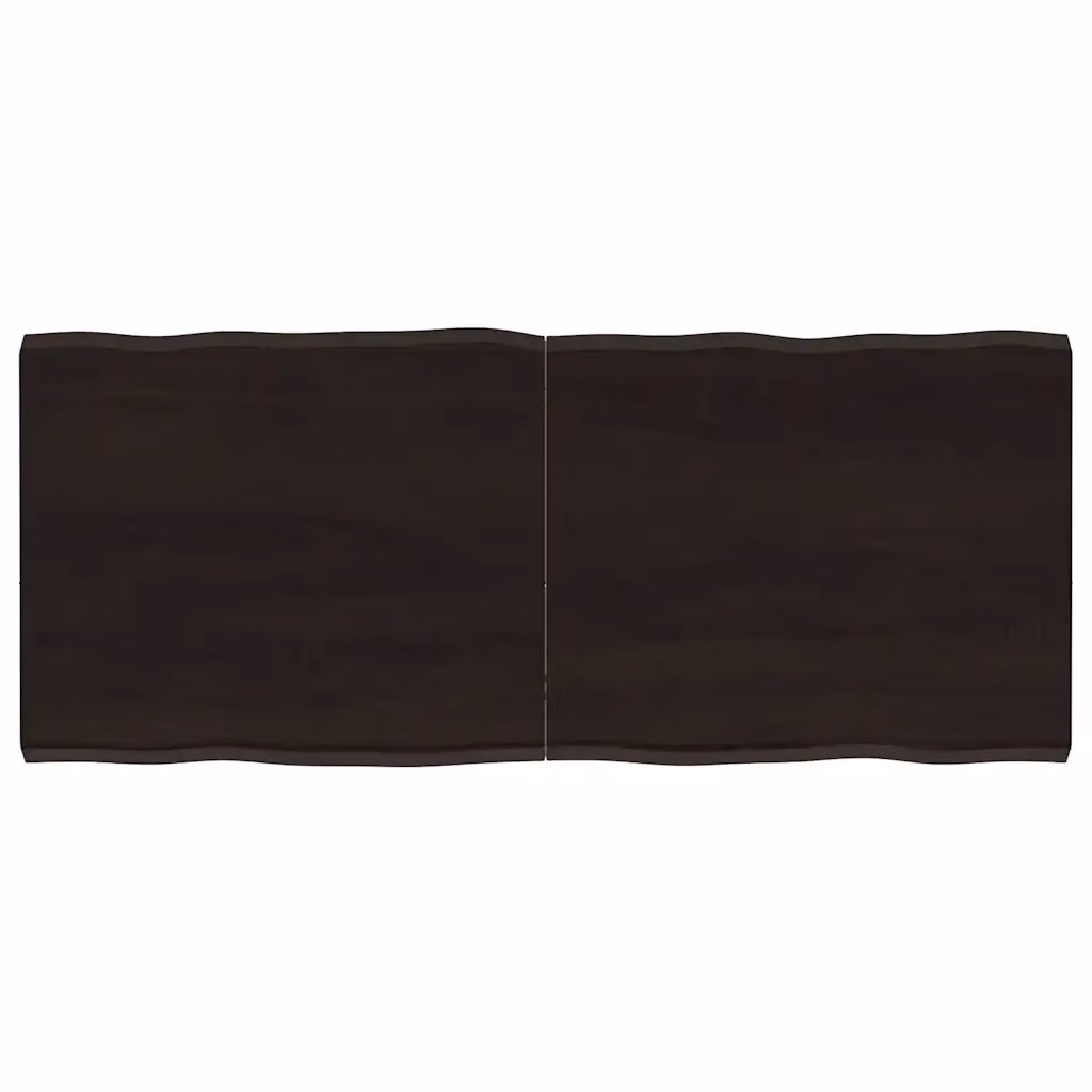 vidaXL Piano Tavolo Marrone Scuro 120x50x(2-4)cm Rovere Non Trattato