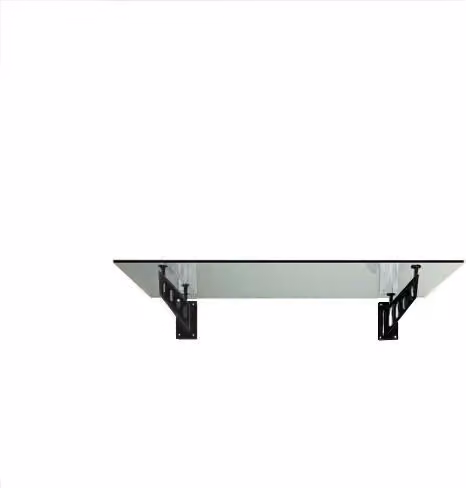 Glaszentrum Hagen - 190x90 cm Schizzo di vetro cristallo - Trasparente - incl. RAL7016