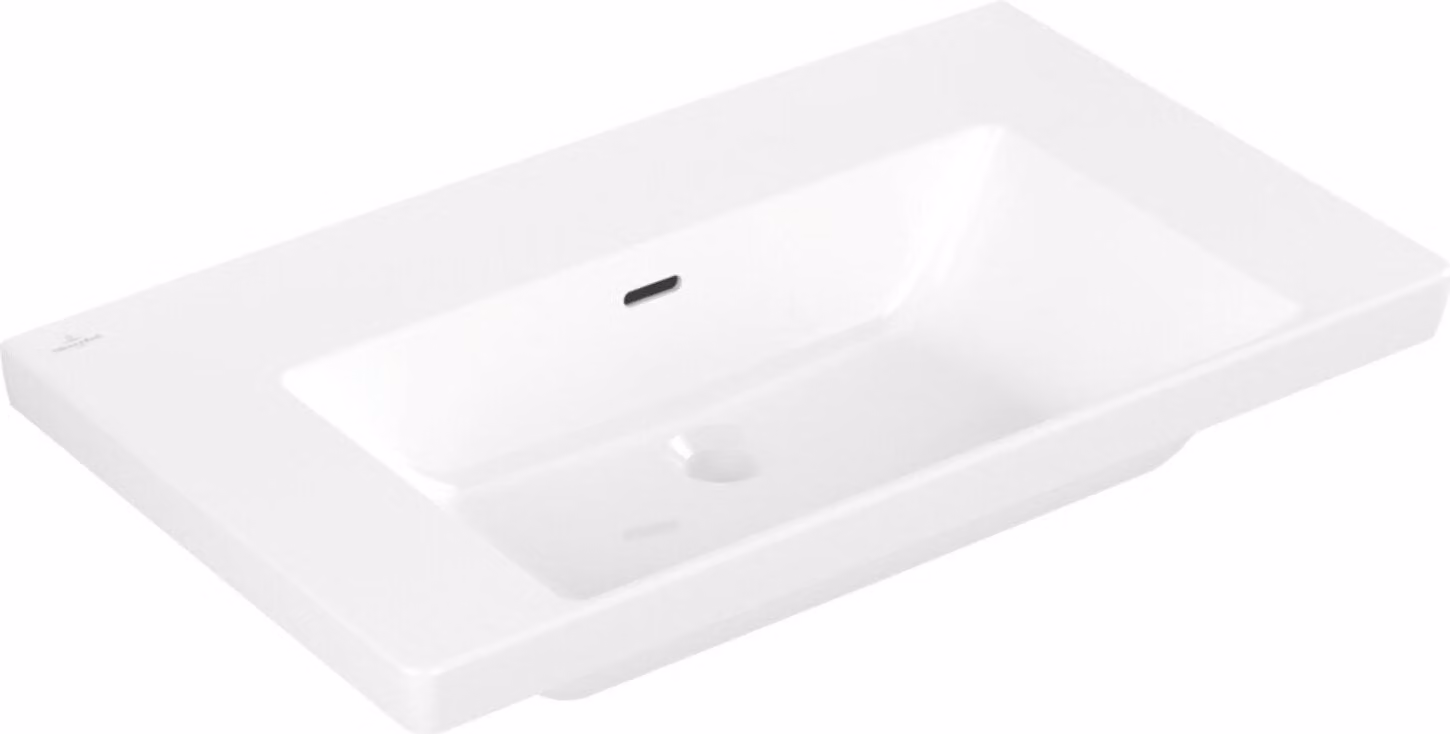 V&B mobile lavabo Subway 3.0 80x47cm, angolare, con sfioratore, bianco