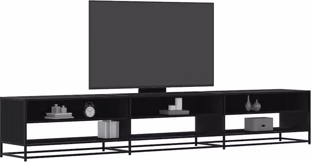 Mobile Porta TV Nero 270x40x46 cm in Truciolato 3300810