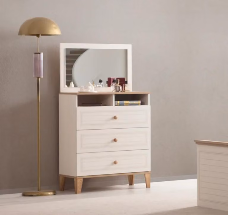 Exklusiver Schminktisch Designer Schlafzimmer Holz Kosmetiktisch